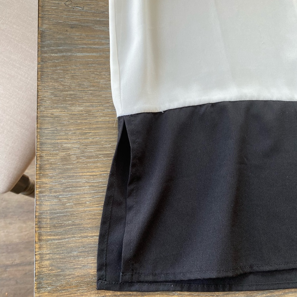 2/$15 Forever 21 white black colorblock tank top medium - Picture 4 of 5